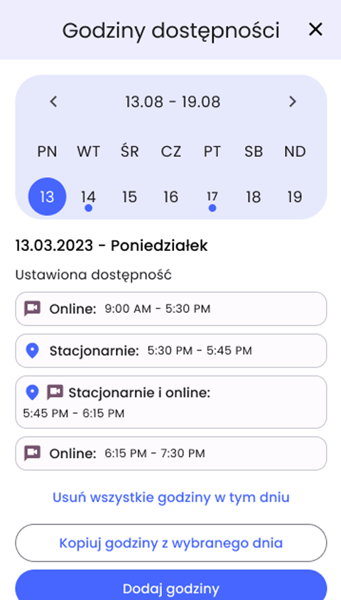 Screenshot aplikacji